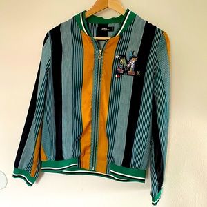 Varsity Jacket Lightweight Unique Striped Casual Long Sleeve